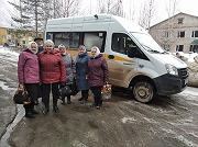 Доставка лиц старше 65 лет, проживающих в сельской местности, для прохождения диспансеризации продолжает свою работу